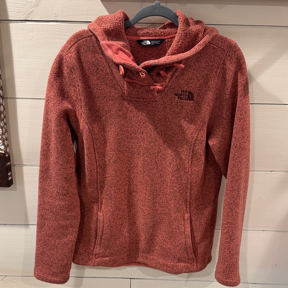 The North Face Women's Cowl Neck Sweater in Coral